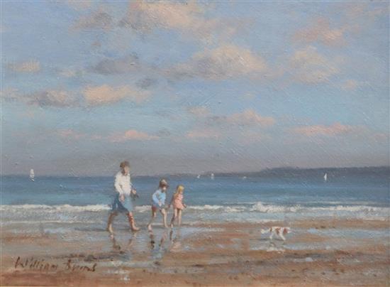 William Burns (1923-) Scarboro Beach and A Paddle with Grandma 6 x 8in.